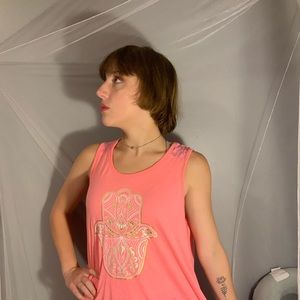 Loose hot pink tank